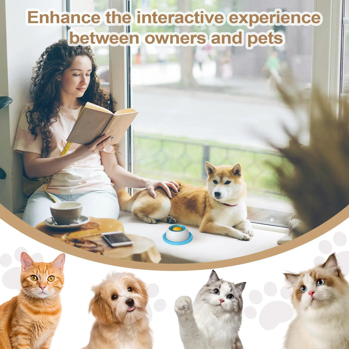 Interactive Slow Feeder Puzzle Toy for Dogs & Cats