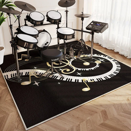 Modern Abstract Music Area Rug