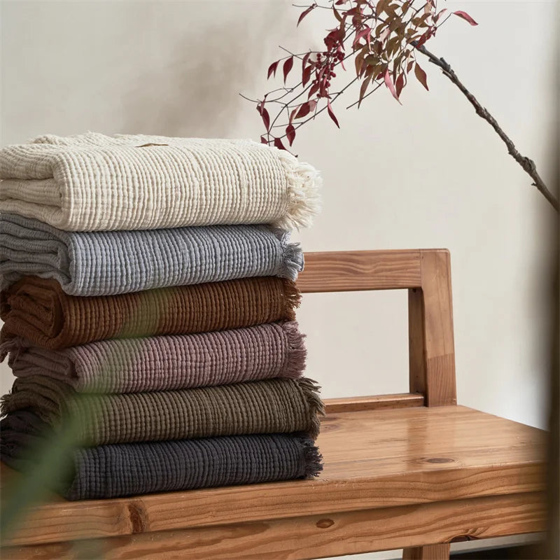 Throw Blanket with Tassels