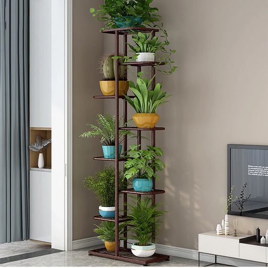 8-Tier Metal Plant Stand with 9 Pot Holders