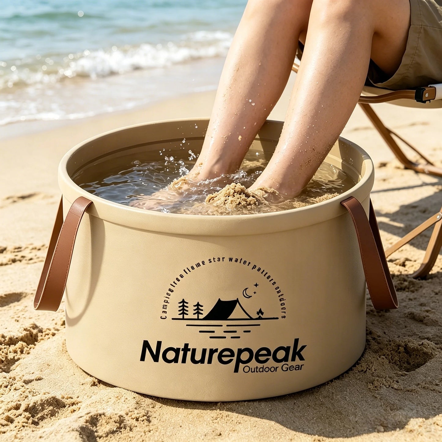 6L Collapsible Bucket with Handle for Camping & Outdoor Use