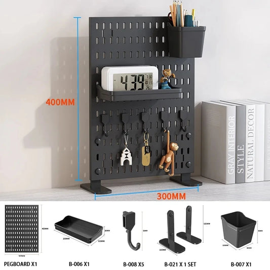 Desktop Pegboard Storage Organizer Kit