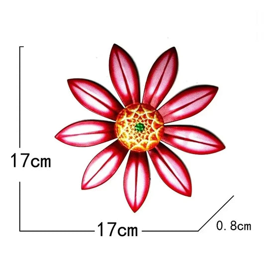 Metal Flower Wall Art Hanging Garden Decoration