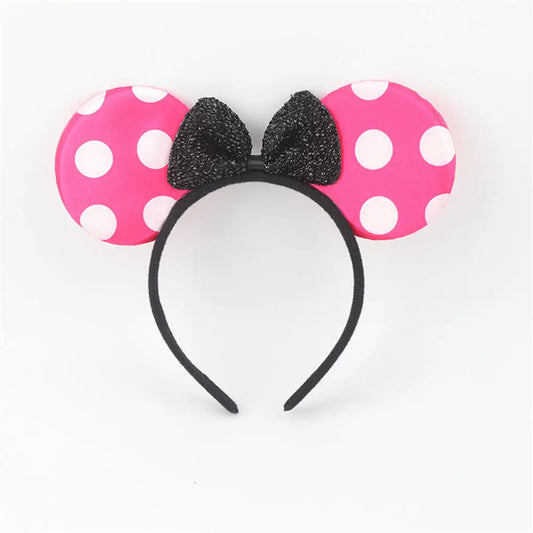 Minnie Mouse Ears Sequin Headband
