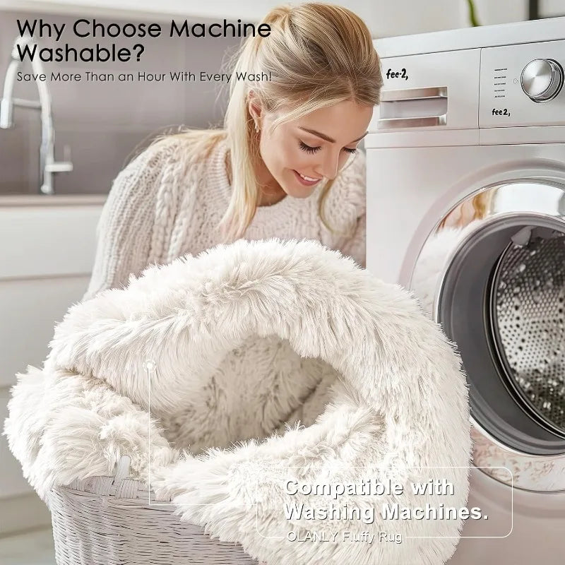 Super Soft Round Shaggy Non-Slip Rug