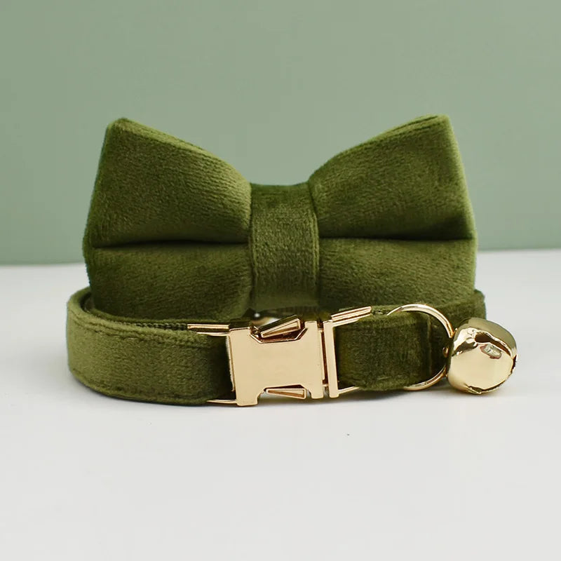 Personalized Velvet Cat Collar