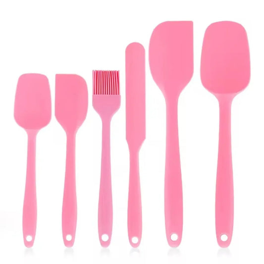 6-Piece Food Grade Silicone Spatula Set