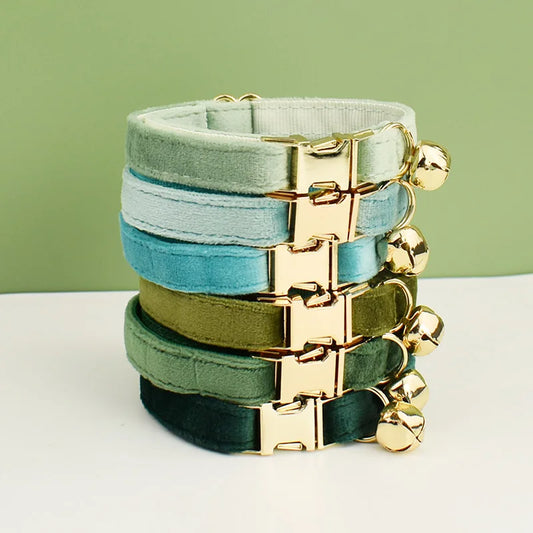Personalized Velvet Cat Collar