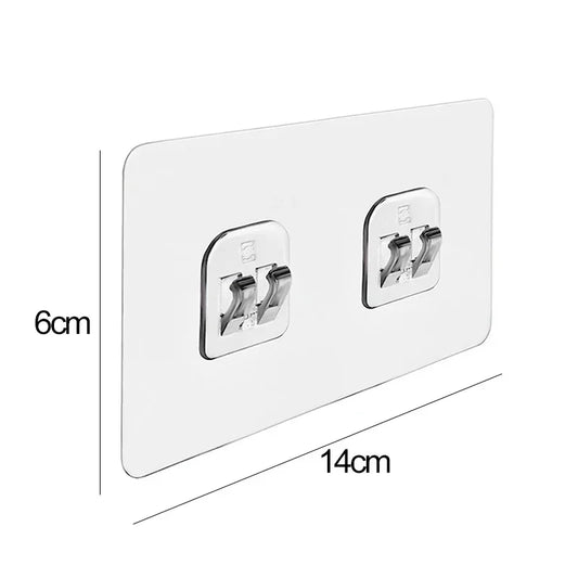 Transparent Self-Adhesive Wall Hooks