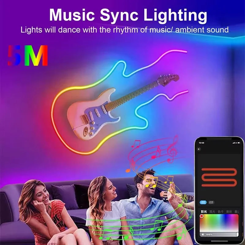 USB RGBIC Neon LED Strip Lights