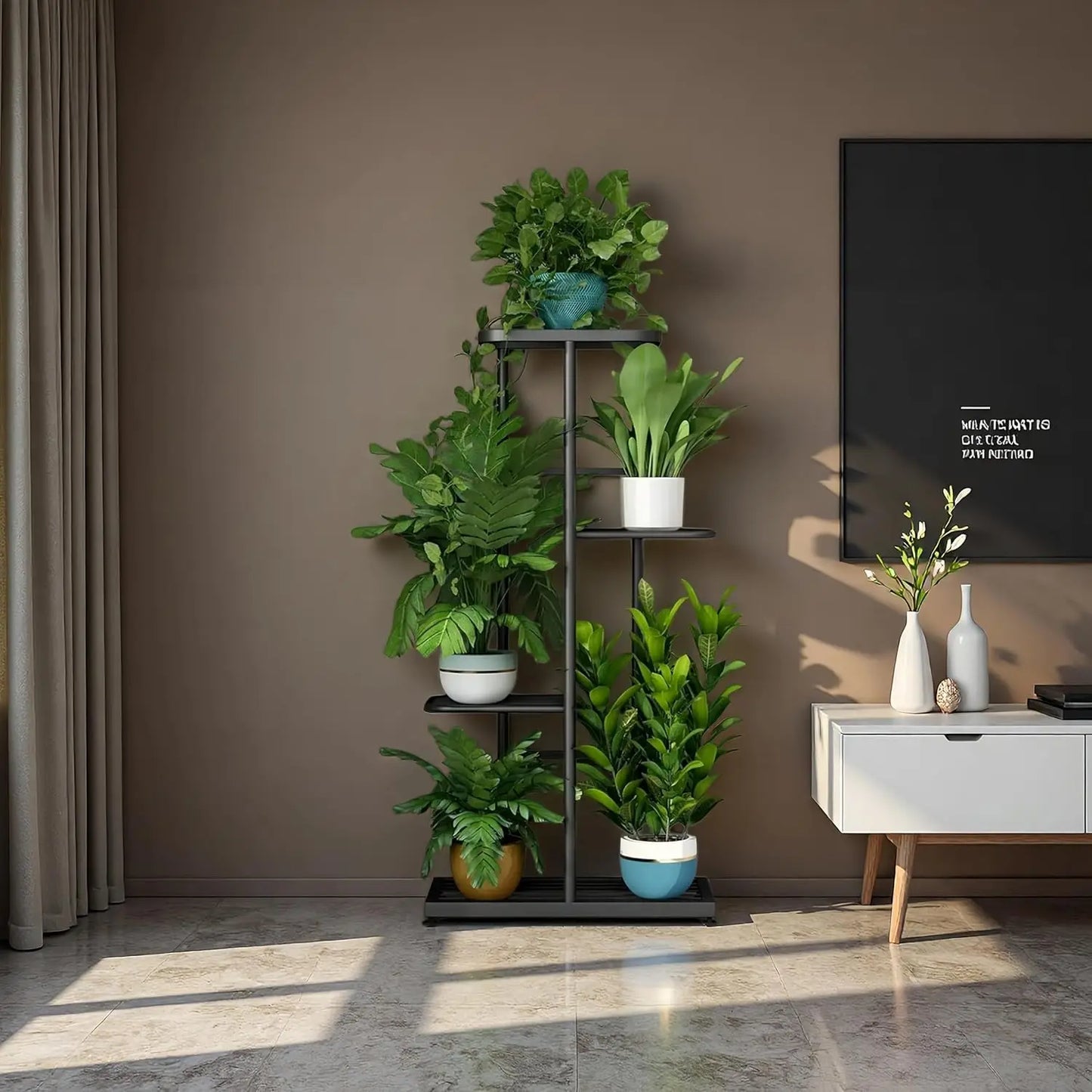 4-Tier Indoor & Outdoor Metal Plant Stand