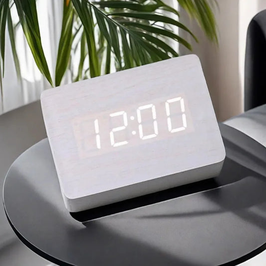 LED Wooden Digital Alarm Clock