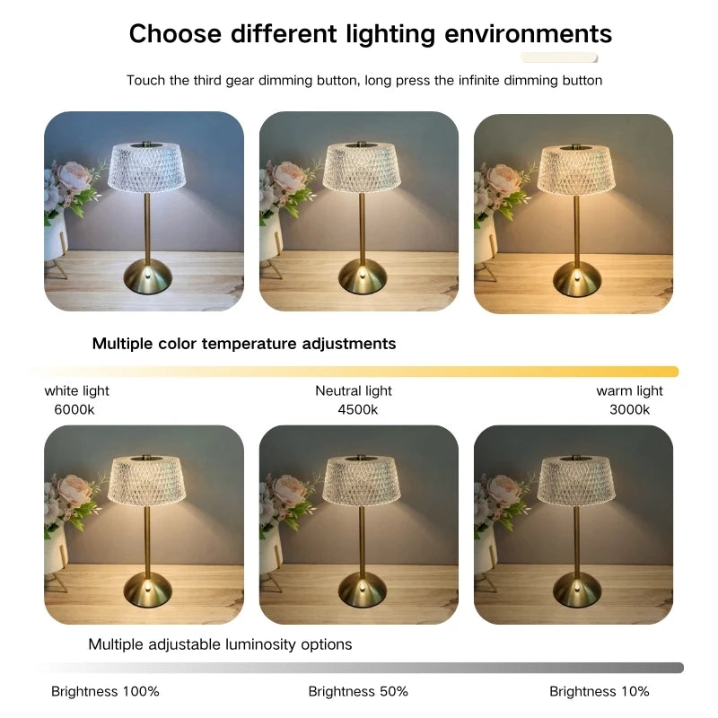 LED Touch Control Dimmable Table Lamp