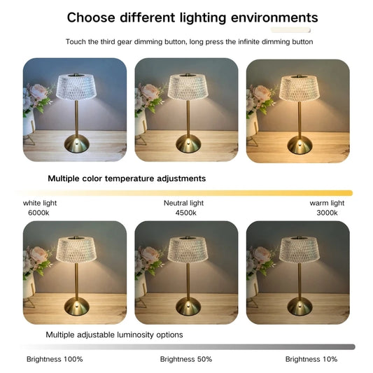 LED Touch Control Dimmable Table Lamp