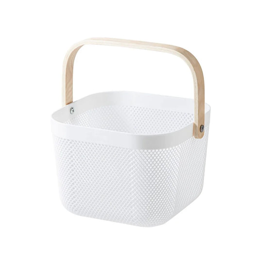 Large Capacity Plastic Storage Basket with Handle