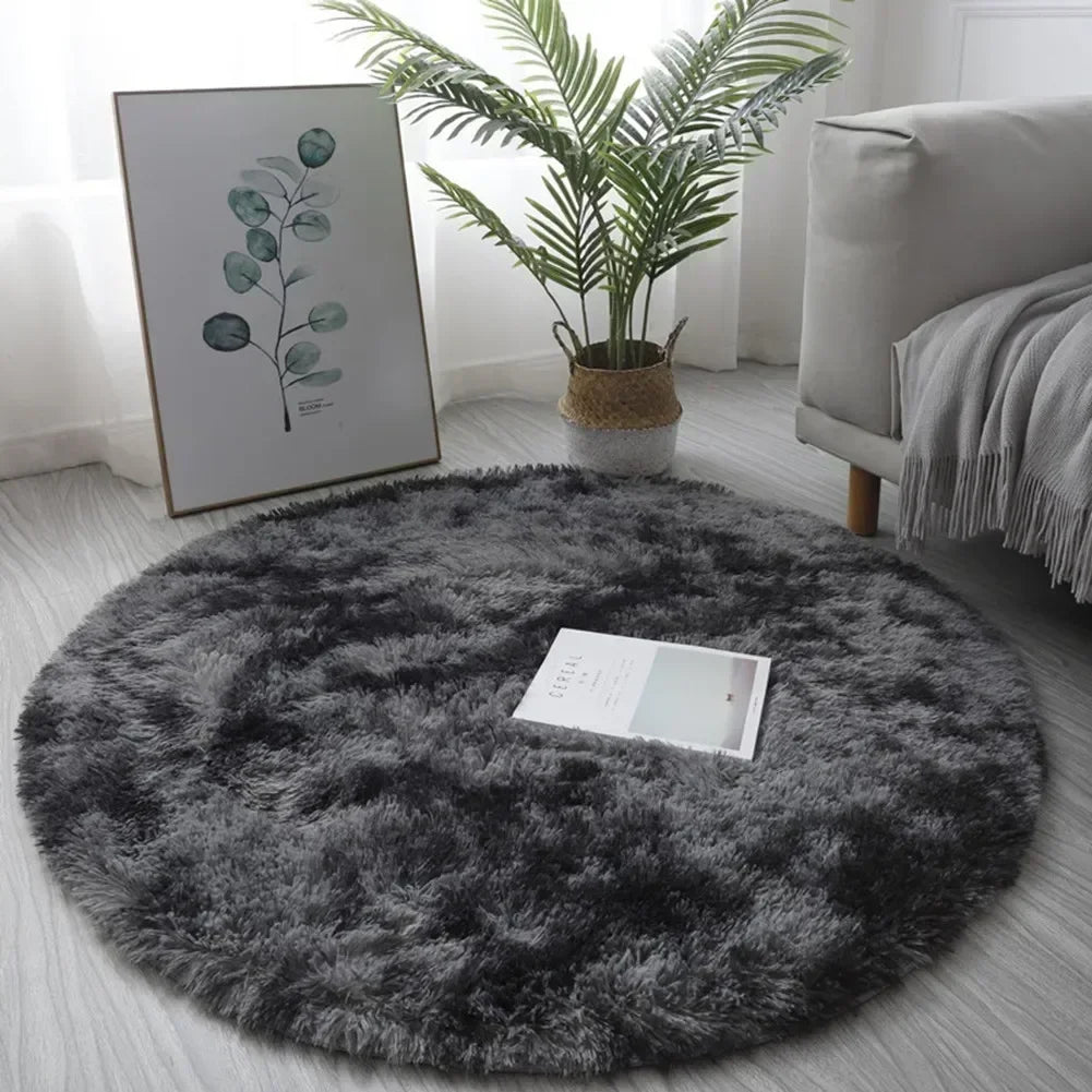 Soft Round Shaggy Rug For Kids