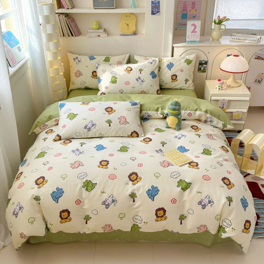 100% Cotton Cartoon Duvet Cover Set