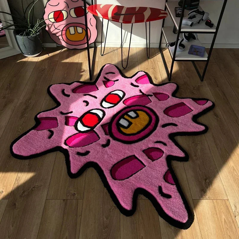 Plush Pink Non-Slip Rug