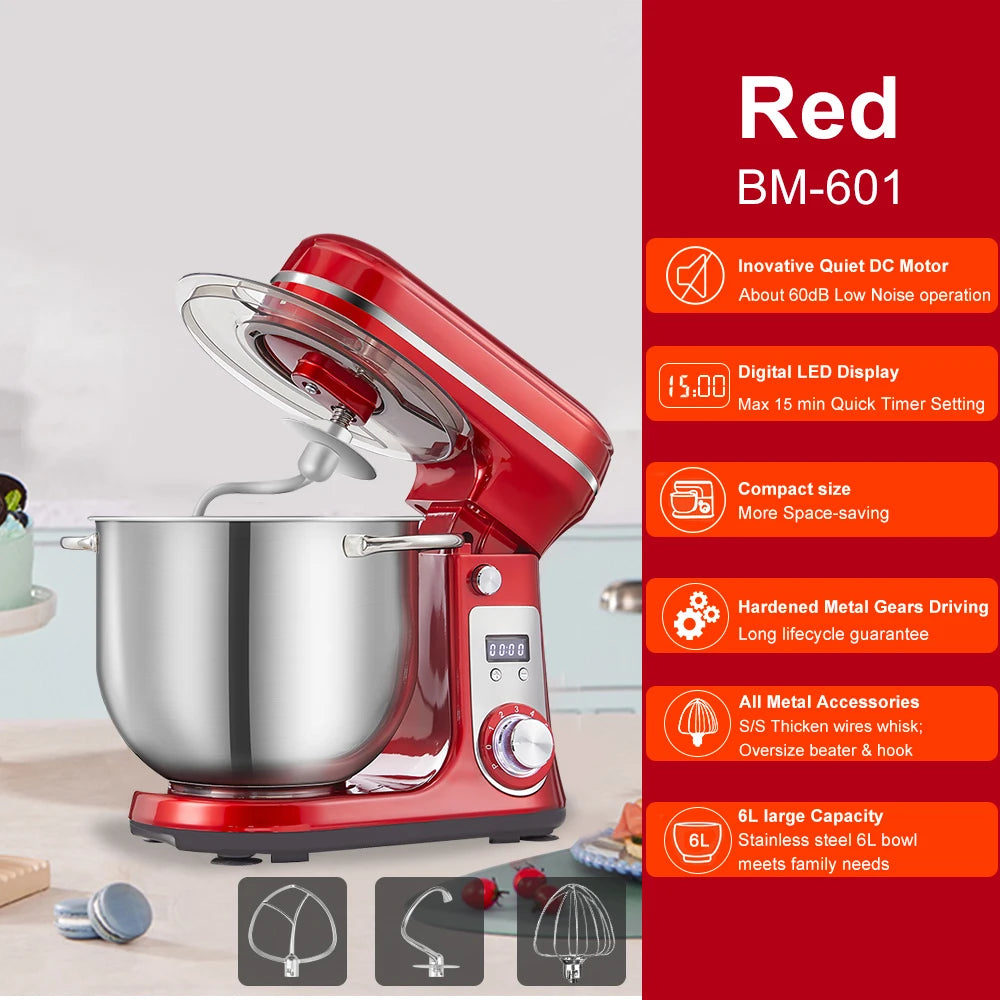 Stand Mixer 1200W with 6-Speed Control