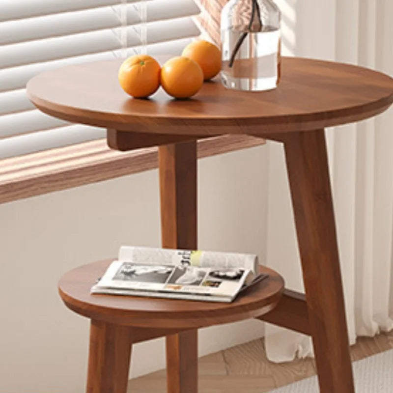 Solid Wood Bedside Cabinet with Storage