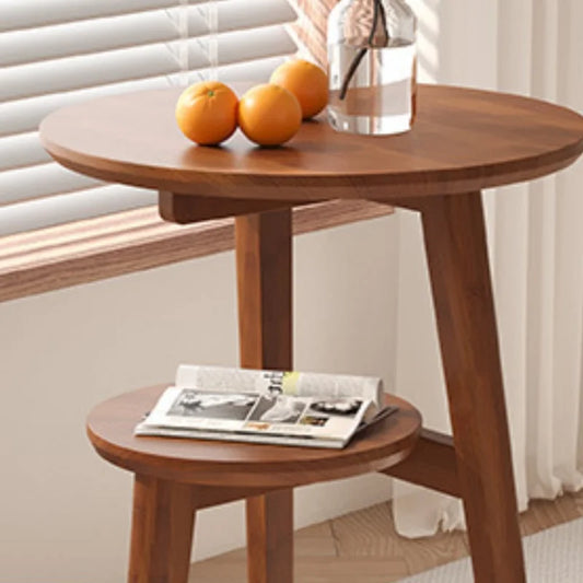 Solid Wood Bedside Cabinet with Storage