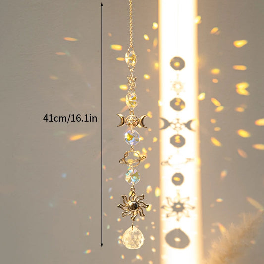 Crystal Suncatcher Wind Chime Hanging Pendant