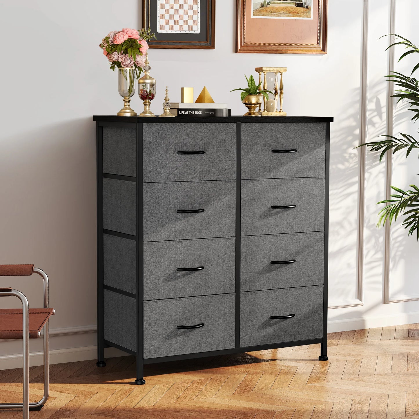 8-Drawer Fabric Dresser Storage Cabinet