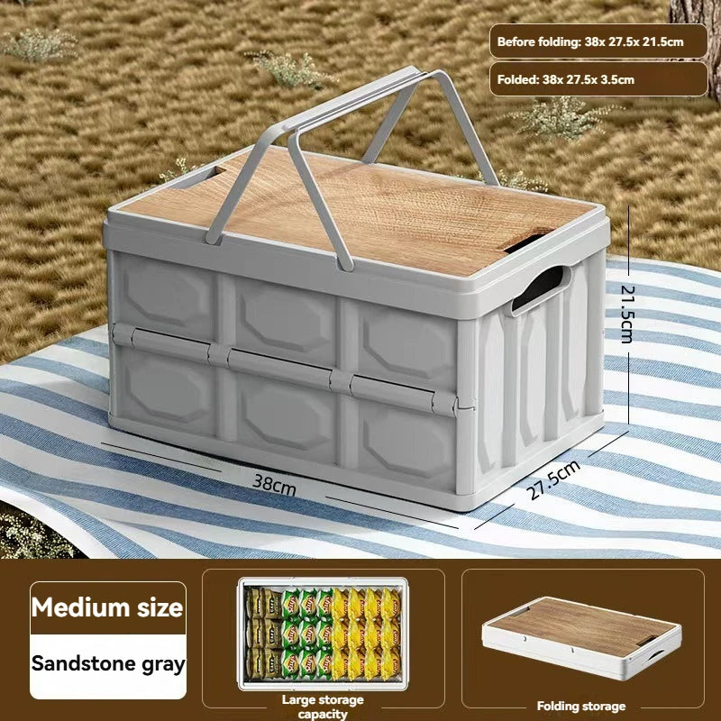 Foldable Outdoor Camping Storage Box with Lid
