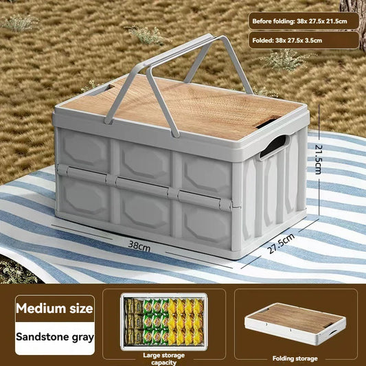 Foldable Outdoor Camping Storage Box with Lid