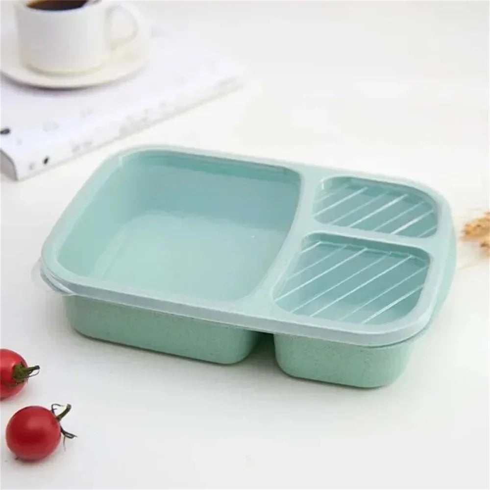 3 Compartment Food Storage Container for Meal Prep & School Lunches