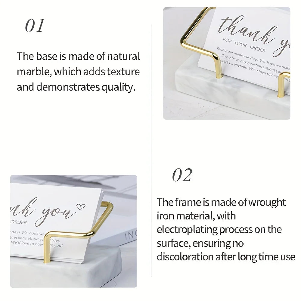 Elegant Marble Business Card Holder