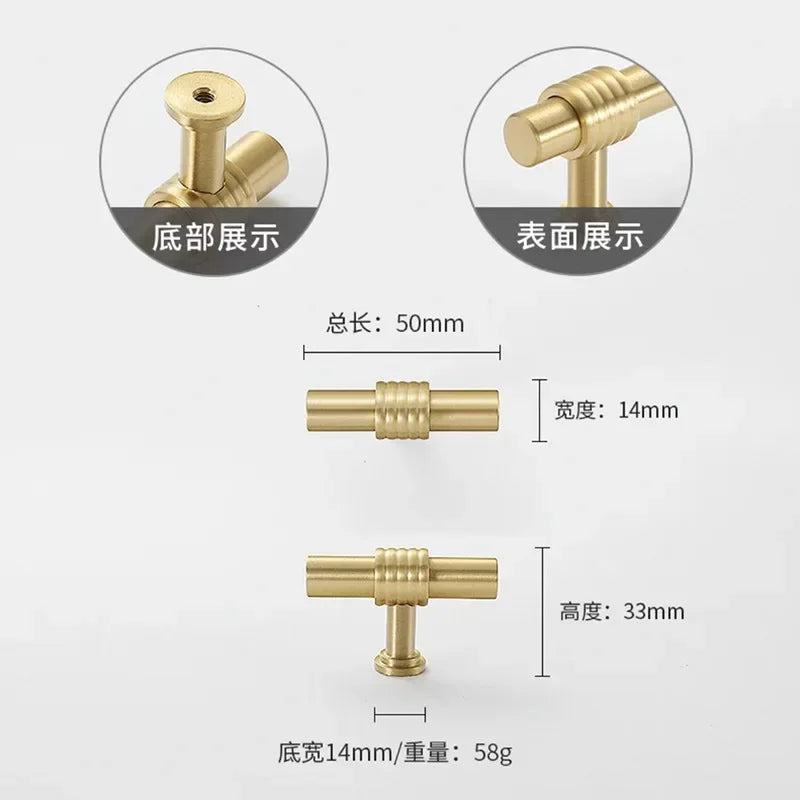 French Solid Brass Cabinet Handles