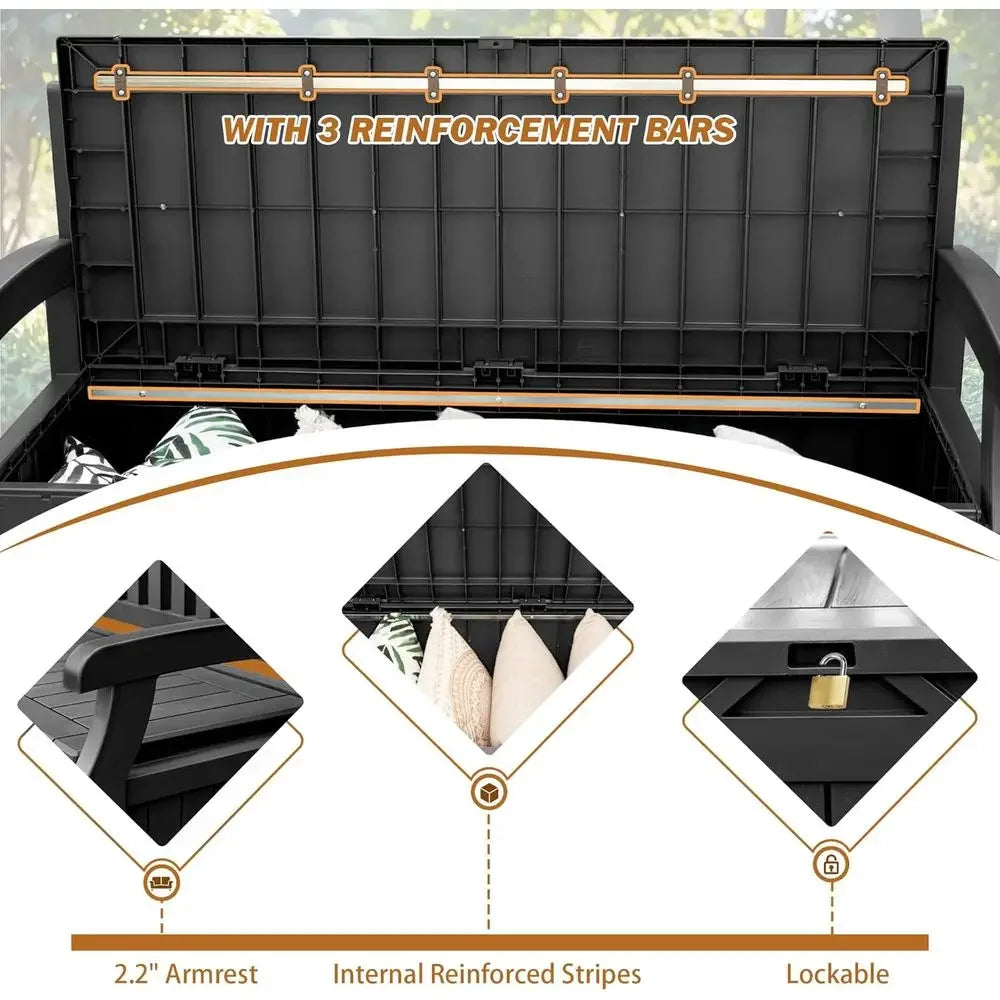 Lockable Outdoor Storage Bench