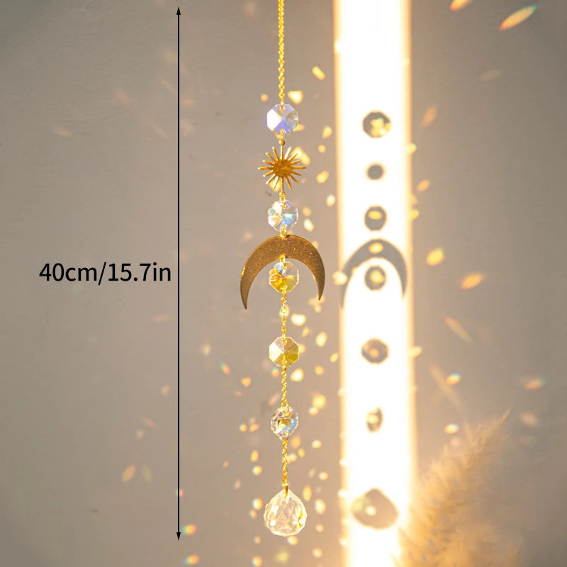 Crystal Suncatcher Wind Chime Hanging Pendant