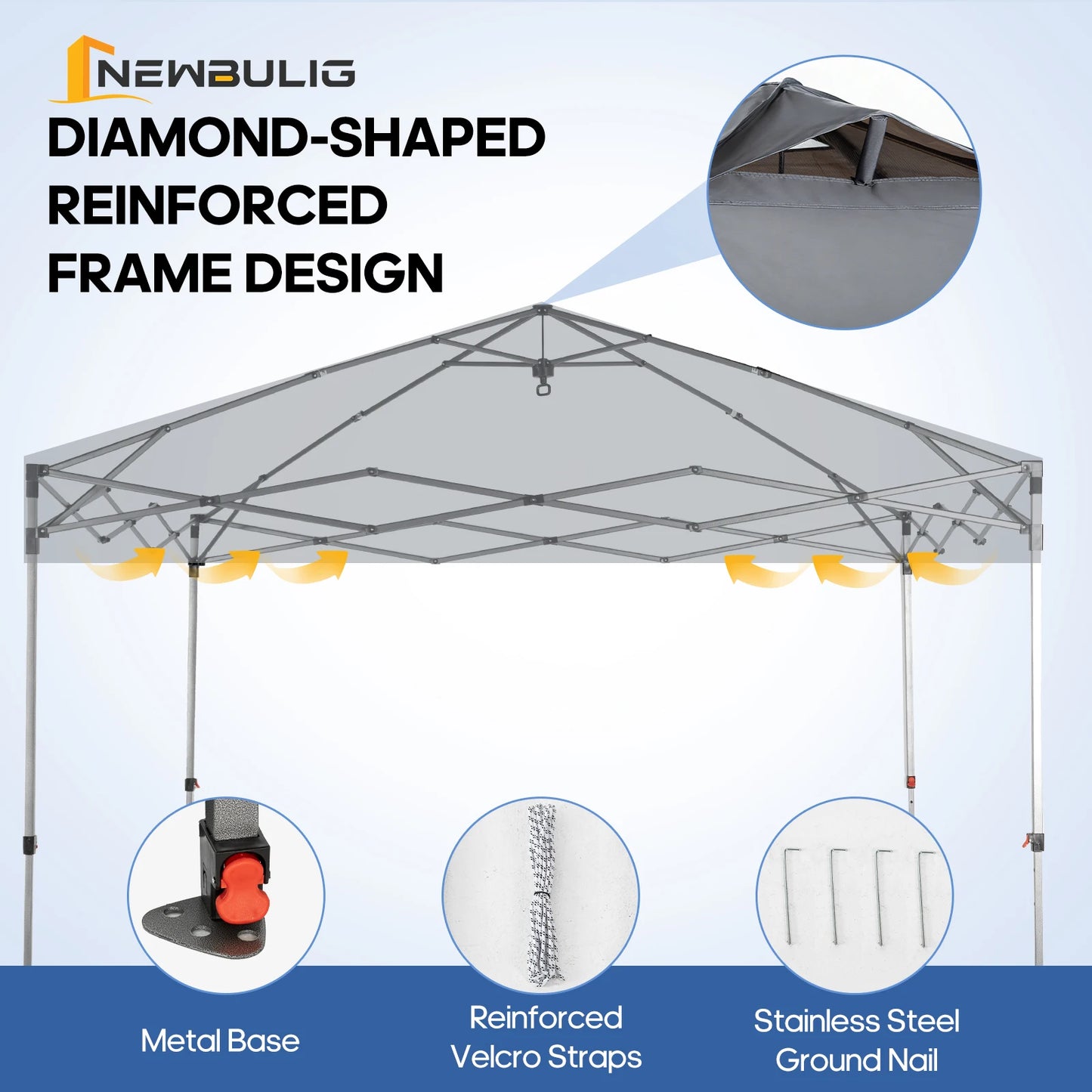 Pop-Up Canopy Tent with Rolling Carry Bag