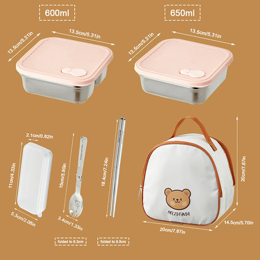 Stackable Leak-Proof Food Container for Meals, Fruits & Salads
