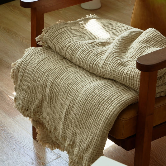 Throw Blanket with Tassels