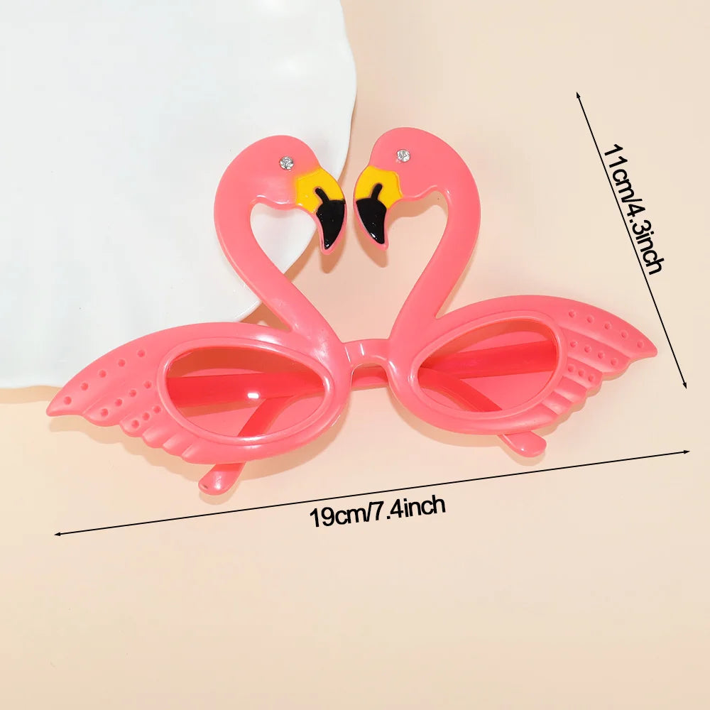 Tropical Luau Party Glasses Photo Props Set