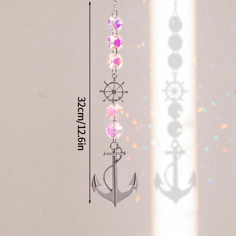 Crystal Suncatcher Wind Chime Hanging Pendant