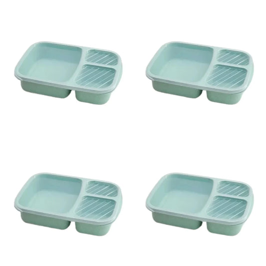 3 Compartment Food Storage Container for Meal Prep & School Lunches