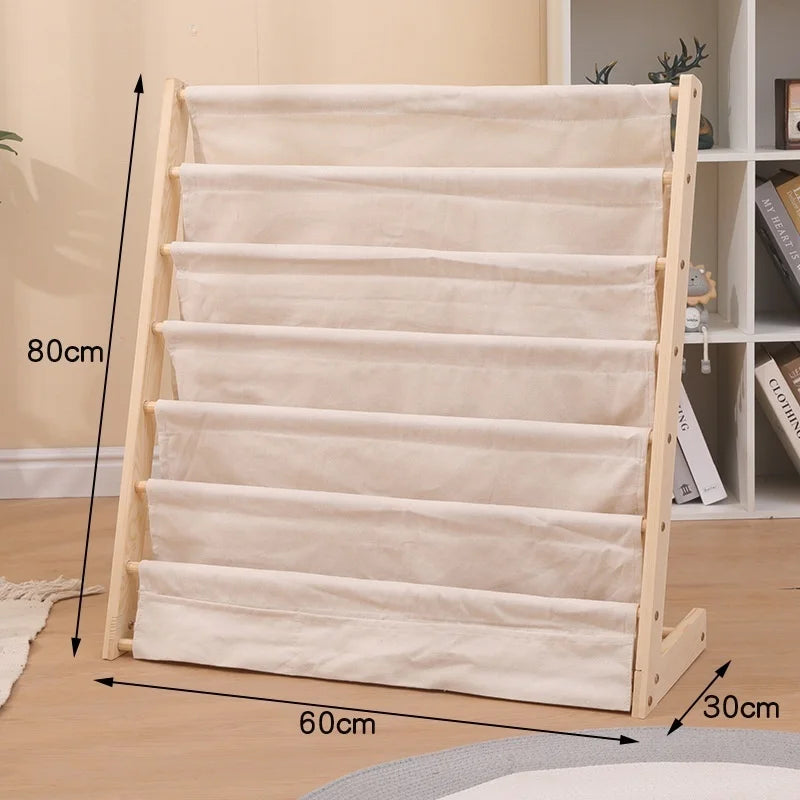 Multi-layer Wooden Kids Bookshelf
