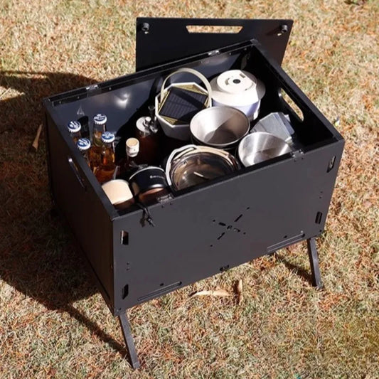 Folding Camping Storage Box with Side Door
