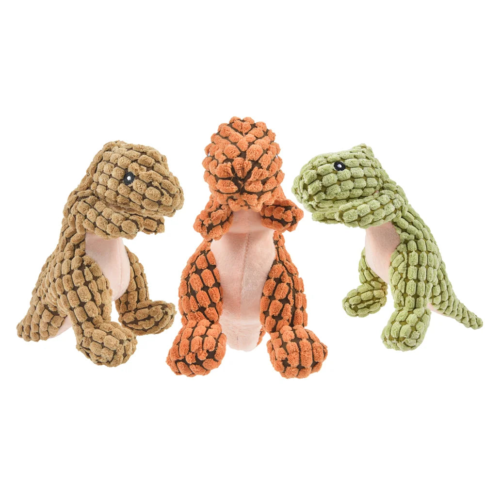 Plush Dinosaur Dog Toy – Interactive Chew Toy