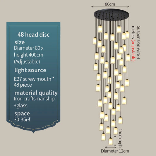 Luxury Staircase & Dining Room Ceiling Light