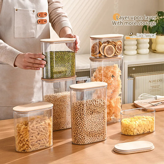 Clear Pantry Organizer Jars