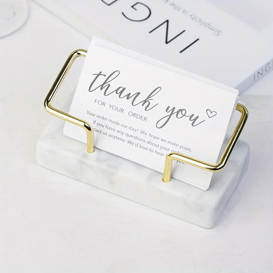 Elegant Marble Business Card Holder