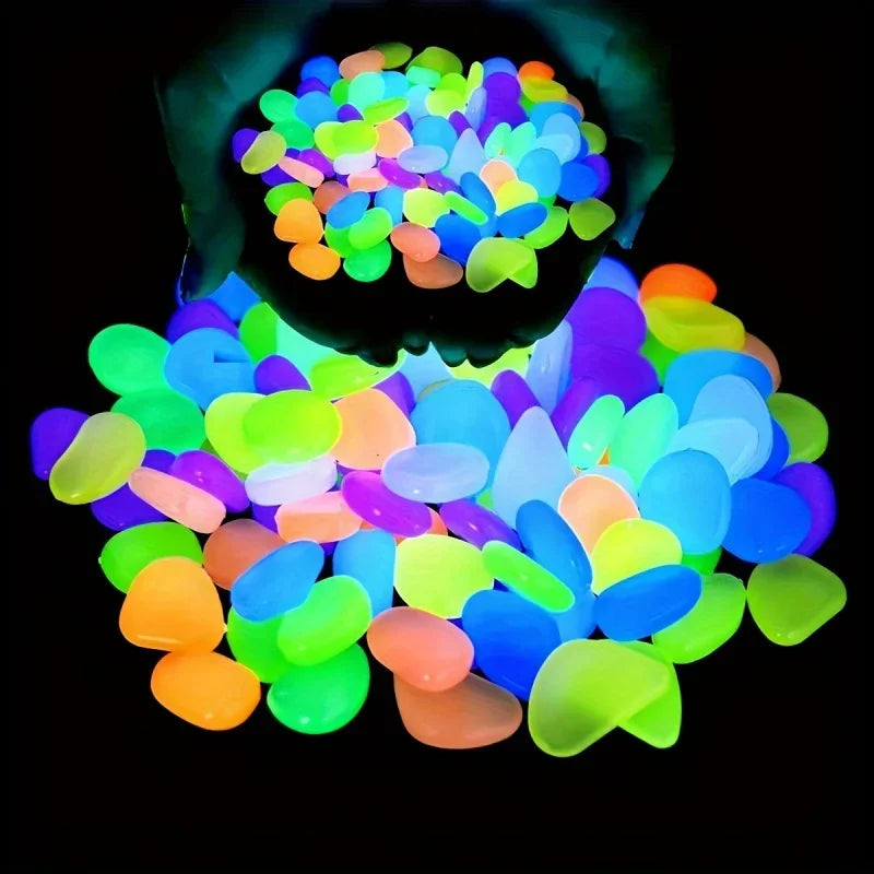 100PCS Glow in the Dark Pebbles