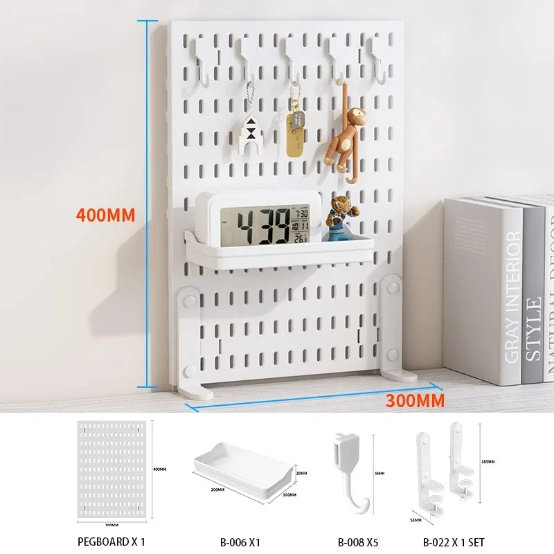 Desktop Pegboard Storage Organizer Kit