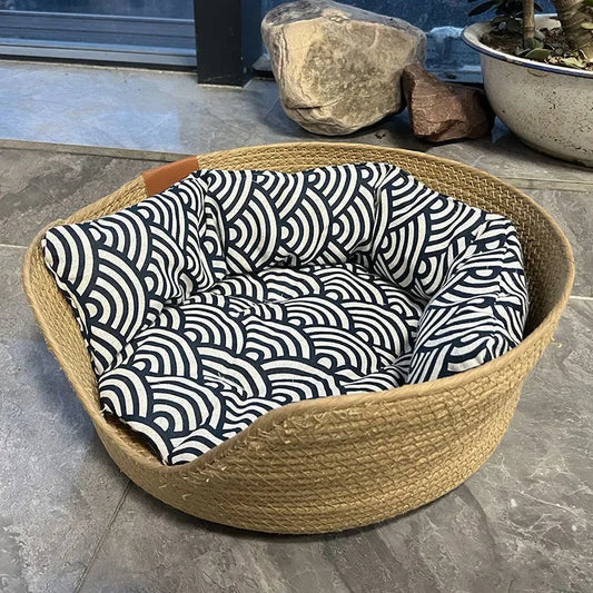 Soft Pet Bed Sofa with Removable Cushion