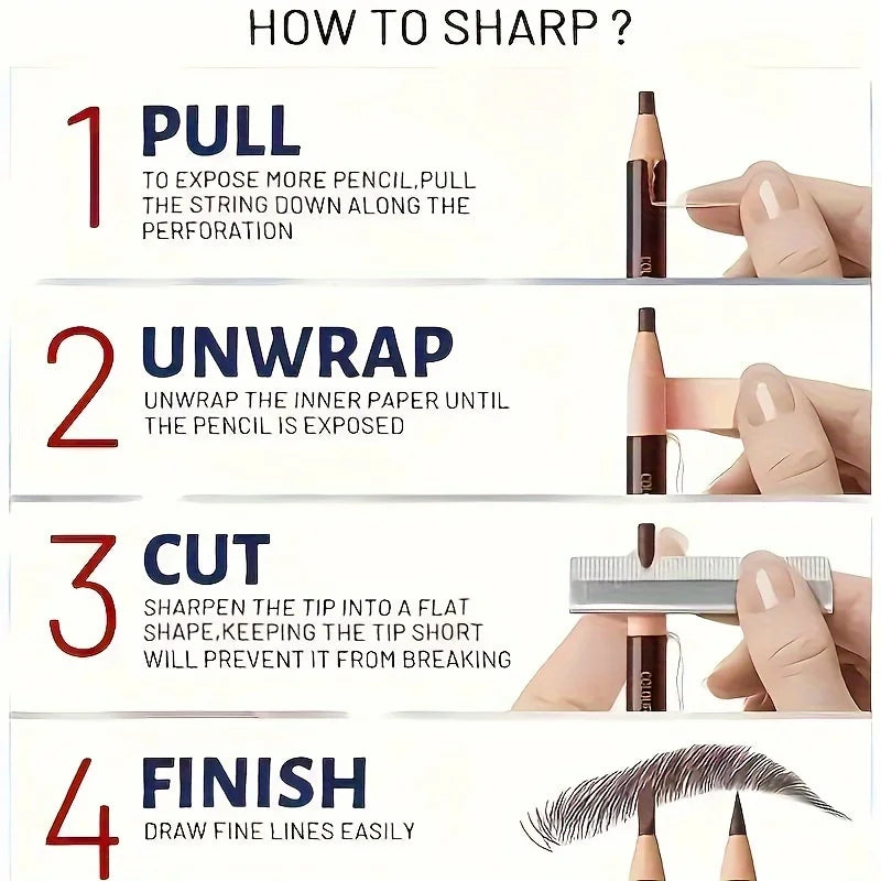 Pull Line Waterproof Eyebrow Pencil
